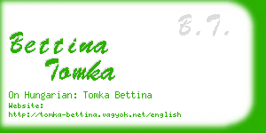 bettina tomka business card